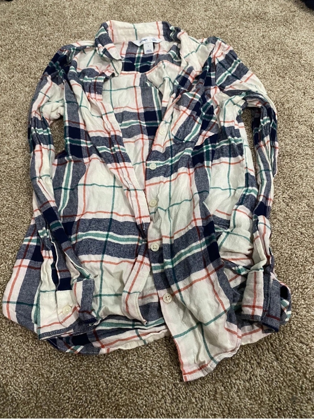 Old Navy Size Small Shirt Long Sleeve Plaid